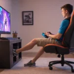 Descansapiés retráctil para largas sesiones de gaming