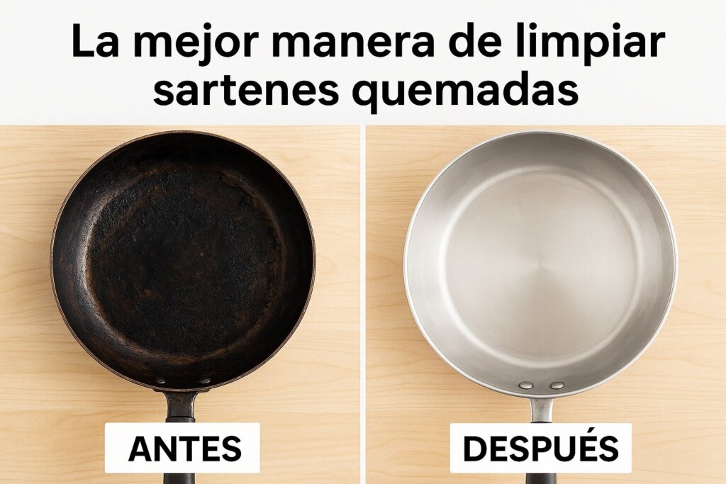 Como limpiar sartenes quemadas
