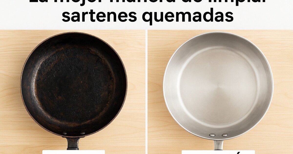 Como limpiar sartenes quemadas «seasoning»